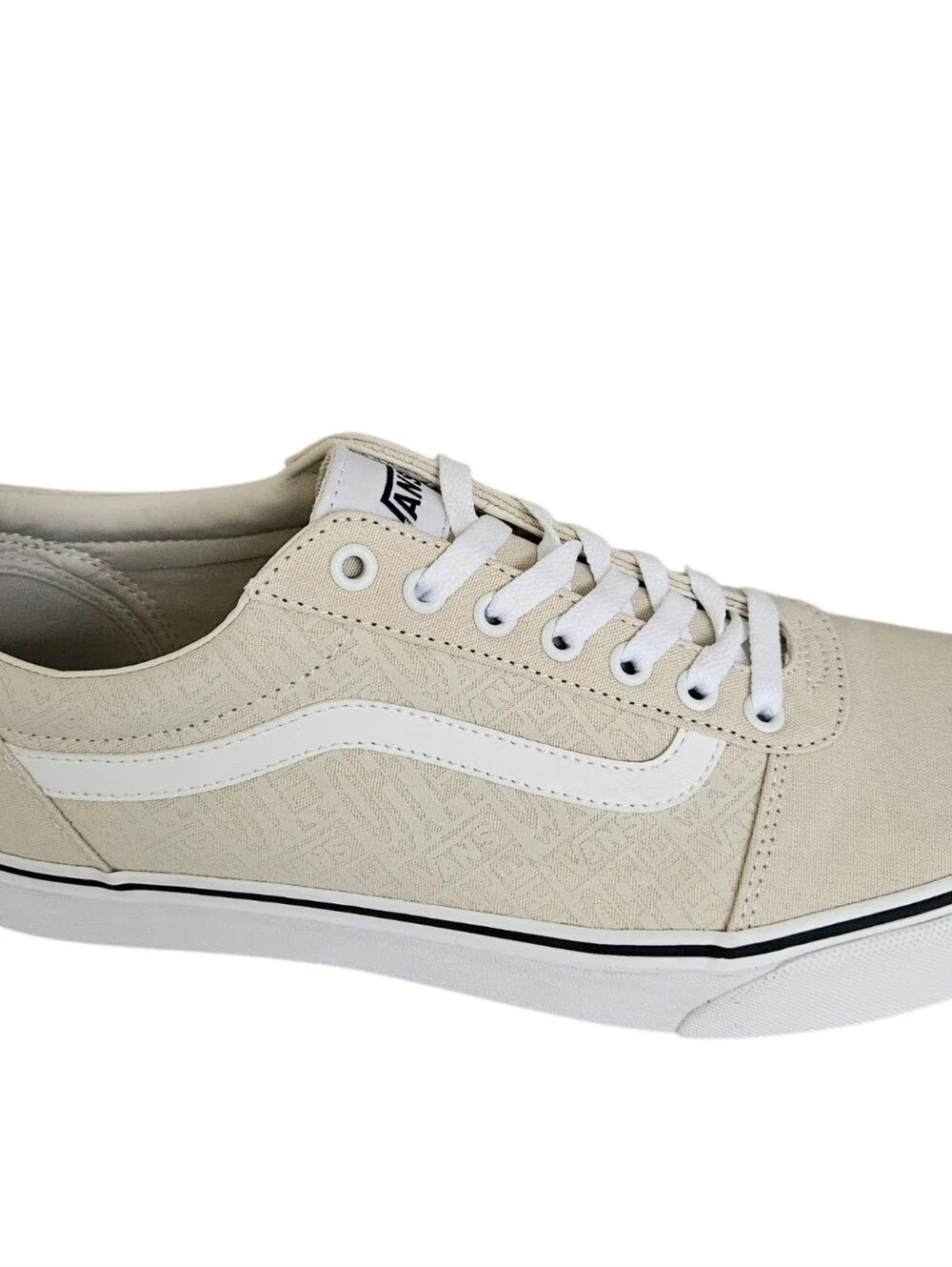 Vans Ward OTW Logo New Men’s Turtledove/White Canvas Sneakers Size Men 12